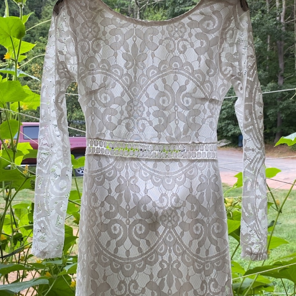 Elegant Cream Lace Dress